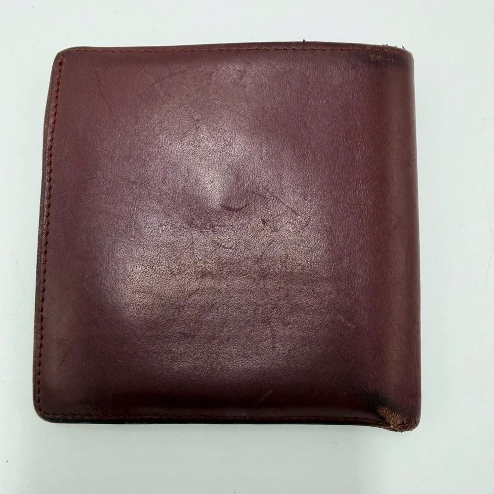Must de Cartier Paris Vintage Oxblood Leather Wallet w/ Authenticity Card